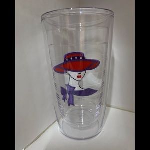 New Set of 4 tervis tumbler 16 ounce red hat lady